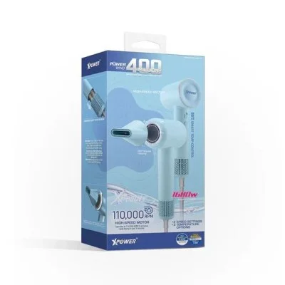 Xpower 1600W Powerwind Hair Dryer - Blue